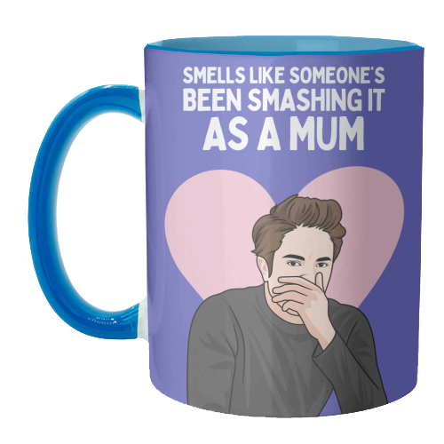 Smells Like Someone's Been Smashing It As A Mum Funny Meme - unique mug by Sundiva Designs