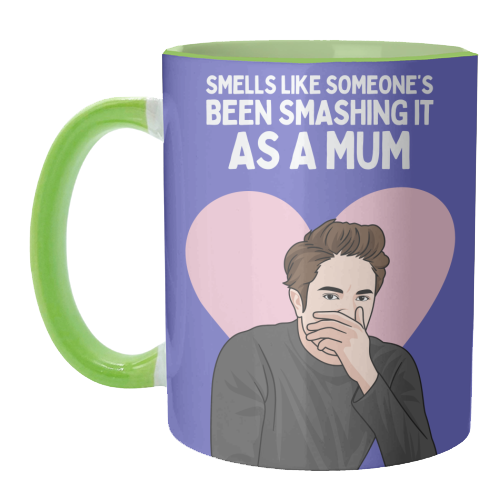 Smells Like Someone's Been Smashing It As A Mum Funny Meme - unique mug by Sundiva Designs