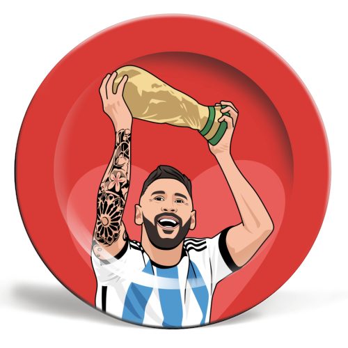 You've Assisted Me In Every Goal I've Ever Scored Mum Messi Football Quote - ceramic dinner plate by Sundiva Designs