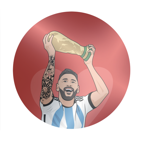 You've Assisted Me In Every Goal I've Ever Scored Mum Messi Football Quote - Circle Sticker by Sundiva Designs