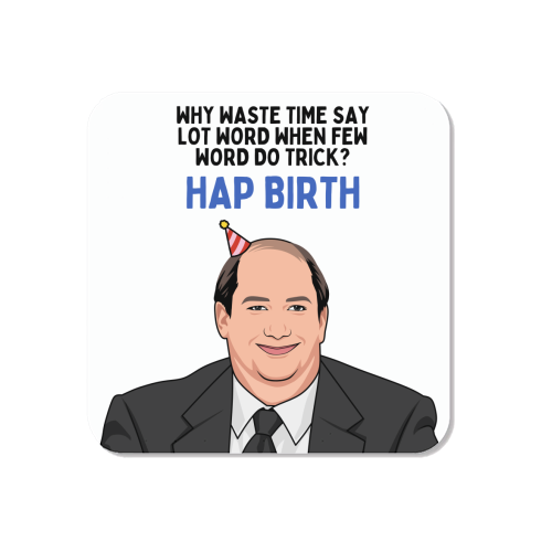 Few Word Do Trick Hap Birth Funny Minimal Birthday - Magnet by Sundiva Designs