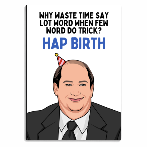 Few Word Do Trick Hap Birth Funny Minimal Birthday - personalised A4, A5, A6 notebook by Sundiva Designs