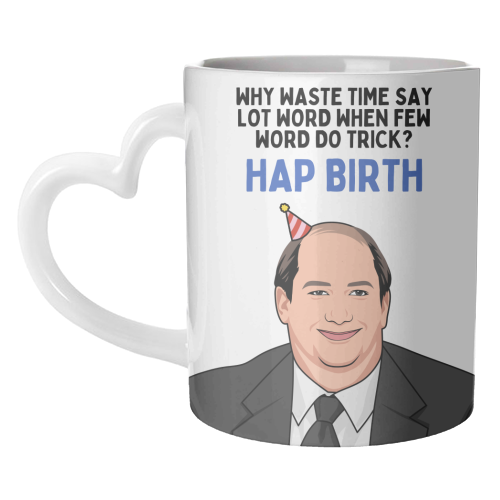 Few Word Do Trick Hap Birth Funny Minimal Birthday - unique mug by Sundiva Designs