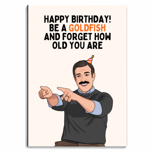 Be A Goldfish And Forget How Old You Are Funny Birthday - personalised A4, A5, A6 notebook by Sundiva Designs