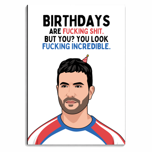Birthdays Are F*ing Shit But You Look Incredible Funny Roy Kent Quote - personalised A4, A5, A6 notebook by Sundiva Designs