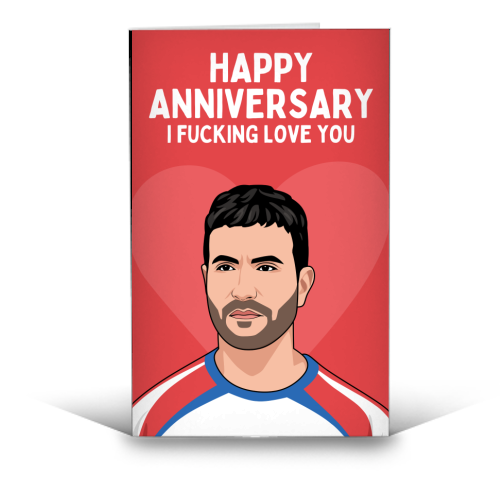 Happy Anniversary I F*ing Love You Funny Roy Kent Romantic Quote - funny greeting card by Sundiva Designs