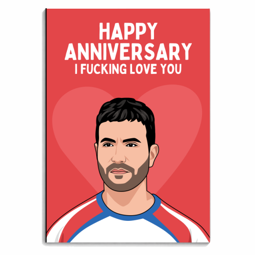 Happy Anniversary I F*ing Love You Funny Roy Kent Romantic Quote - personalised A4, A5, A6 notebook by Sundiva Designs