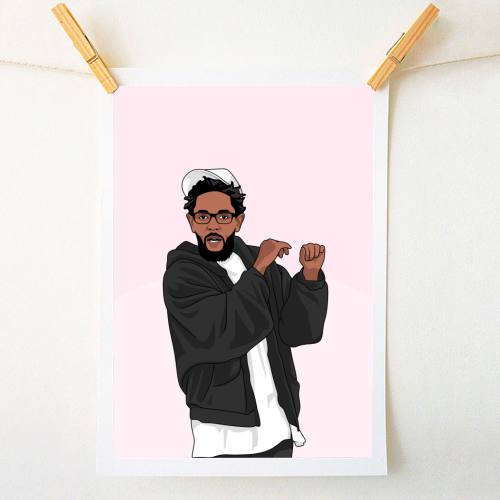 Hey Babe I Heard You're Not So Young Funny Kendrick Birthday Quote - A1 - A4 art print by Sundiva Designs