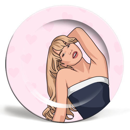 Wanna Try Out Some Freaky Positions Tonight? Flirty Pop Quote - ceramic dinner plate by Sundiva Designs