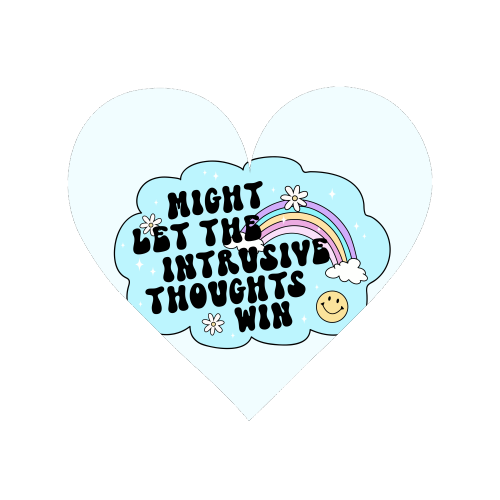 Might Let The Intrusive Thoughts Win Funny Mental Health Quote - Magnet by Sundiva Designs