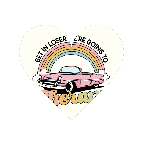 Get In Loser We're Going To Therapy Funny Mental Health Quote - Magnet by Sundiva Designs