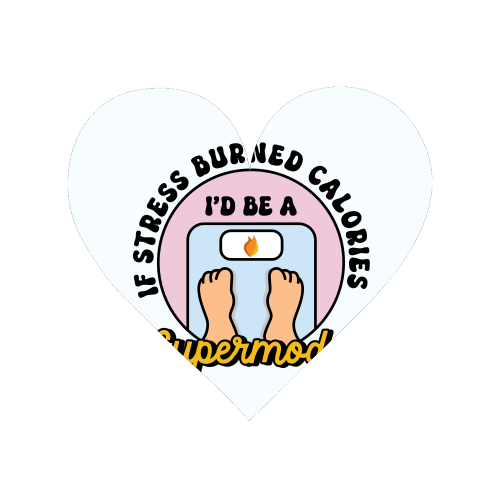 If Stress Burned Calories I'd Be A Supermodel Funny Student Quote - Magnet by Sundiva Designs