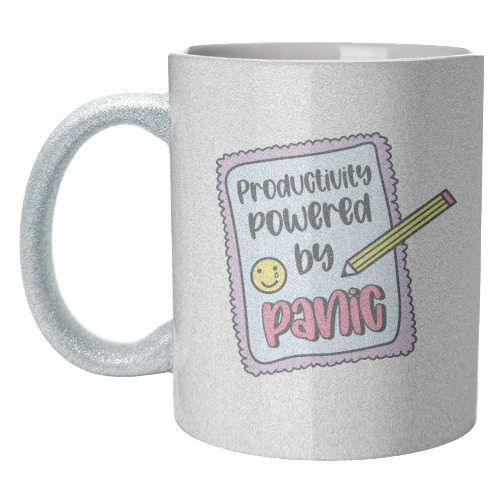 Productivity Powered By Panic Funny Student Life Quote - unique mug by Sundiva Designs