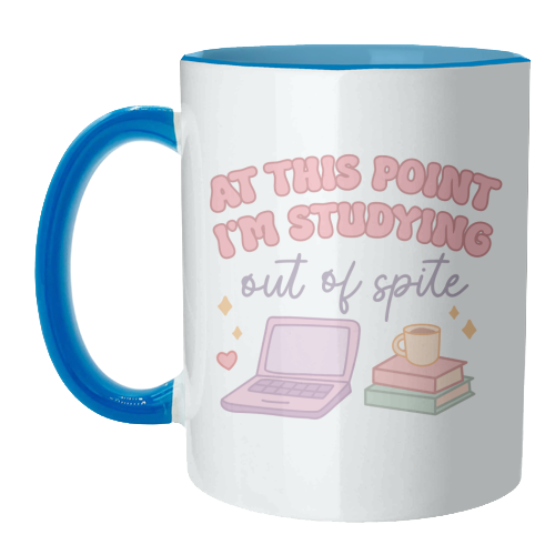 At This Point I'm Studying Out Of Spite Funny Student Life Quote - unique mug by Sundiva Designs