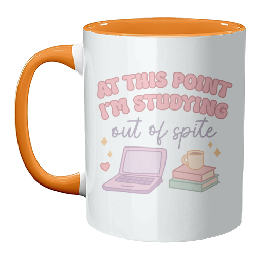 At This Point I'm Studying Out Of Spite Funny Student Life Quote - unique mug by Sundiva Designs