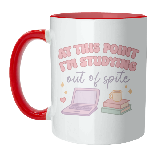 At This Point I'm Studying Out Of Spite Funny Student Life Quote - unique mug by Sundiva Designs