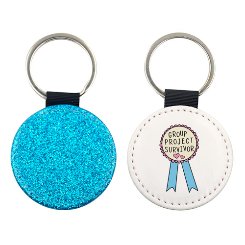 Group Project Survivor Funny Student Life Quote - keyring by Sundiva Designs