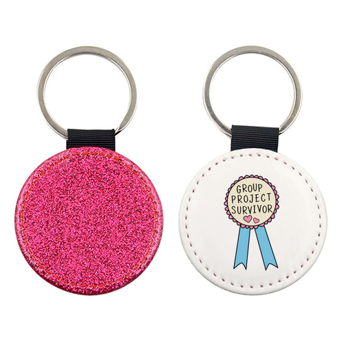 Group Project Survivor Funny Student Life Quote - keyring by Sundiva Designs