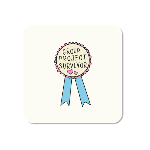 Group Project Survivor Funny Student Life Quote - Magnet by Sundiva Designs