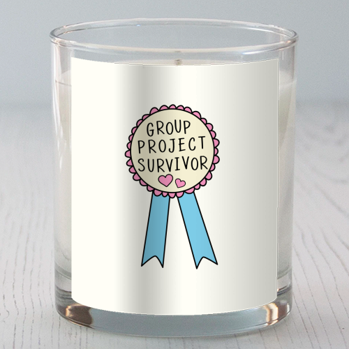 Group Project Survivor Funny Student Life Quote - scented candle by Sundiva Designs