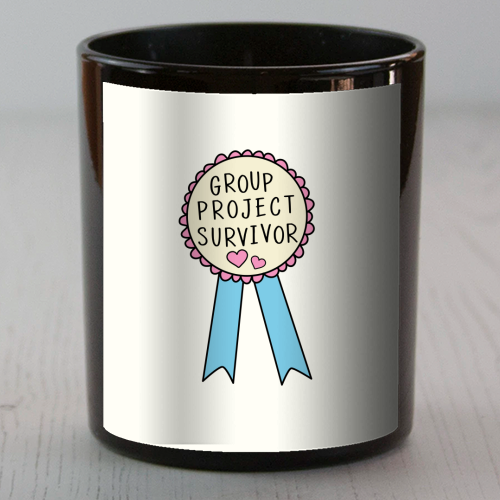 Group Project Survivor Funny Student Life Quote - scented candle by Sundiva Designs