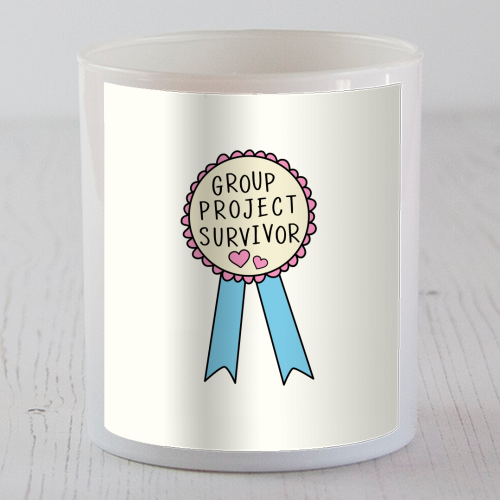 Group Project Survivor Funny Student Life Quote - scented candle by Sundiva Designs