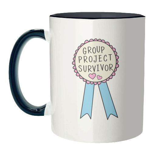 Group Project Survivor Funny Student Life Quote - unique mug by Sundiva Designs
