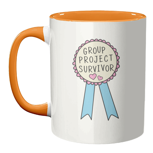 Group Project Survivor Funny Student Life Quote - unique mug by Sundiva Designs