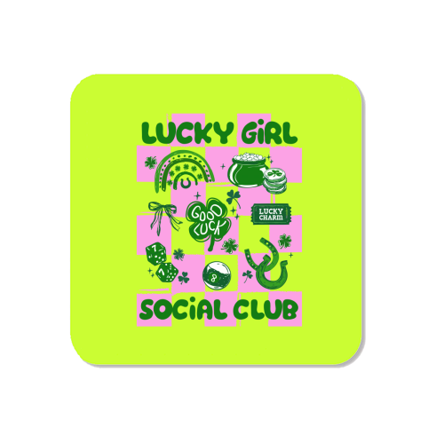 Retro Lucky Girl Social Club - Magnet by EZbie