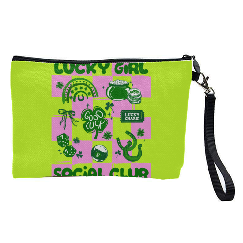 Retro Lucky Girl Social Club - pretty makeup bag by EZbie