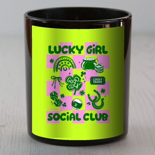 Retro Lucky Girl Social Club - scented candle by EZbie