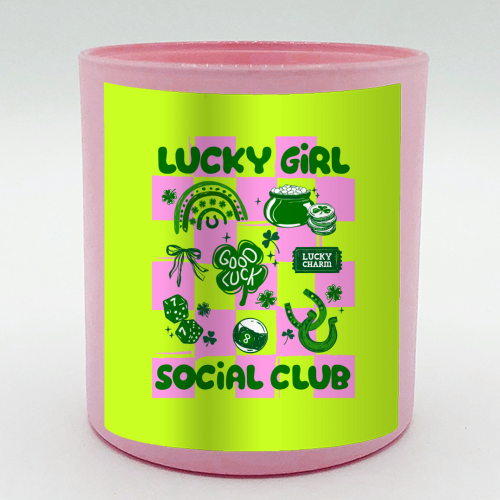 Retro Lucky Girl Social Club - scented candle by EZbie