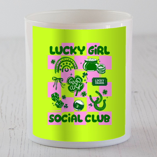 Retro Lucky Girl Social Club - scented candle by EZbie