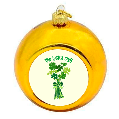 The Lucky Club – Bouquet of Shamrock Illustration - colourful christmas bauble by EZbie