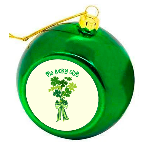 The Lucky Club – Bouquet of Shamrock Illustration - colourful christmas bauble by EZbie