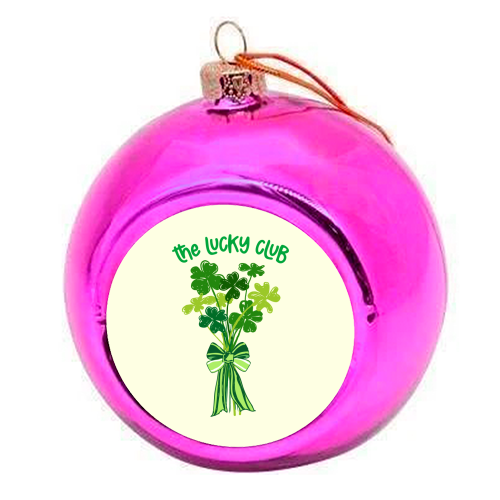 The Lucky Club – Bouquet of Shamrock Illustration - colourful christmas bauble by EZbie