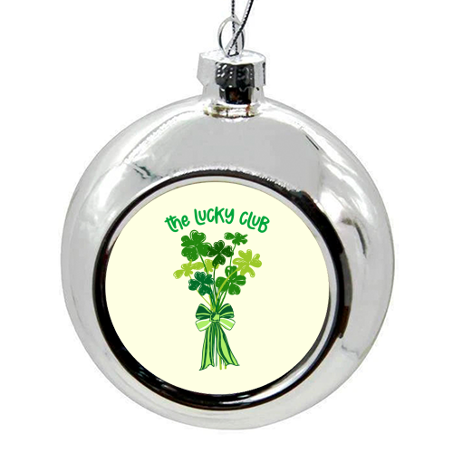 The Lucky Club – Bouquet of Shamrock Illustration - colourful christmas bauble by EZbie