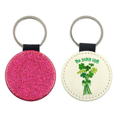 The Lucky Club – Bouquet of Shamrock Illustration - keyring by EZbie