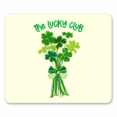The Lucky Club – Bouquet of Shamrock Illustration - mouse mat by EZbie