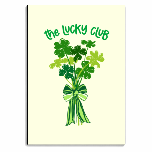 The Lucky Club – Bouquet of Shamrock Illustration - personalised A4, A5, A6 notebook by EZbie