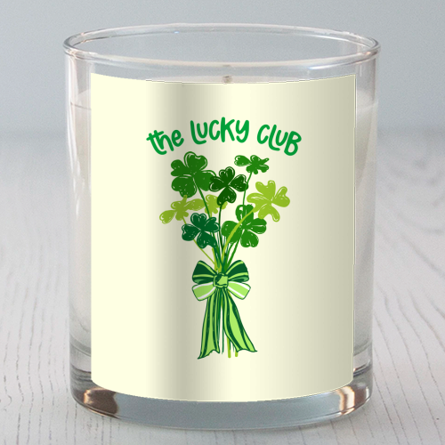 The Lucky Club – Bouquet of Shamrock Illustration - scented candle by EZbie