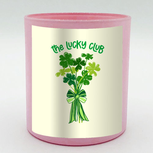 The Lucky Club – Bouquet of Shamrock Illustration - scented candle by EZbie
