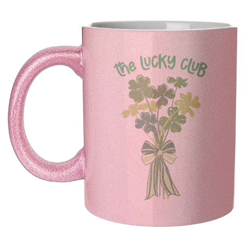 The Lucky Club – Bouquet of Shamrock Illustration - unique mug by EZbie