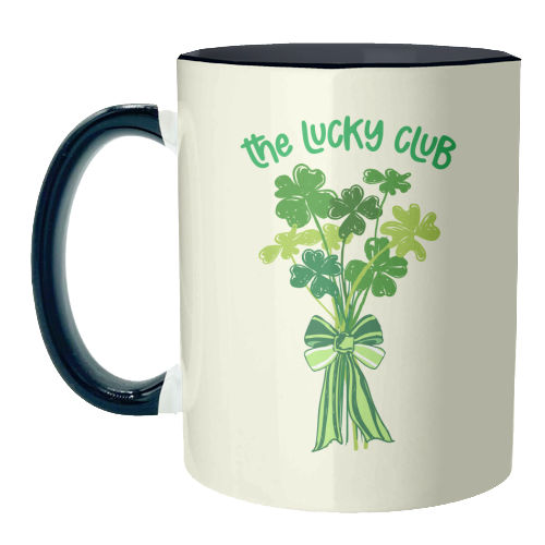 The Lucky Club – Bouquet of Shamrock Illustration - unique mug by EZbie