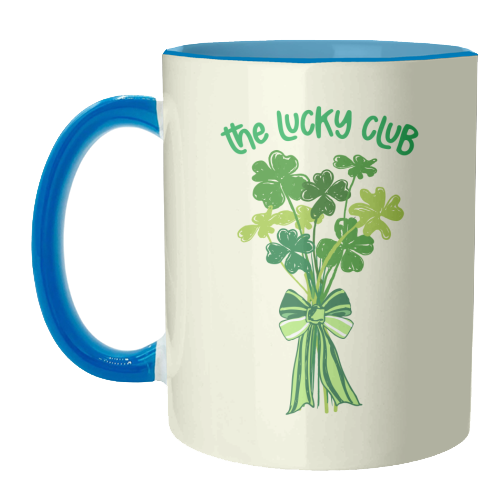 The Lucky Club – Bouquet of Shamrock Illustration - unique mug by EZbie