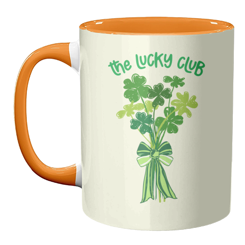 The Lucky Club – Bouquet of Shamrock Illustration - unique mug by EZbie