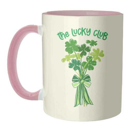 The Lucky Club – Bouquet of Shamrock Illustration - unique mug by EZbie