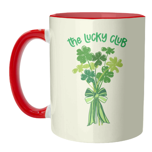 The Lucky Club – Bouquet of Shamrock Illustration - unique mug by EZbie