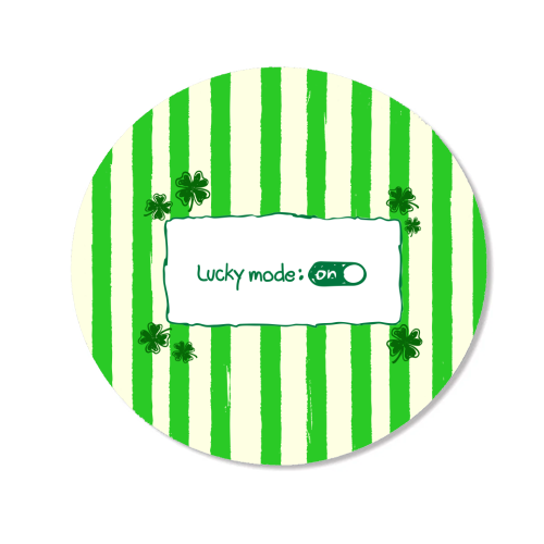 Lucky Mode On – Retro Green Stripes - Magnet by EZbie