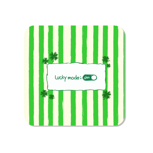 Lucky Mode On – Retro Green Stripes - Magnet by EZbie